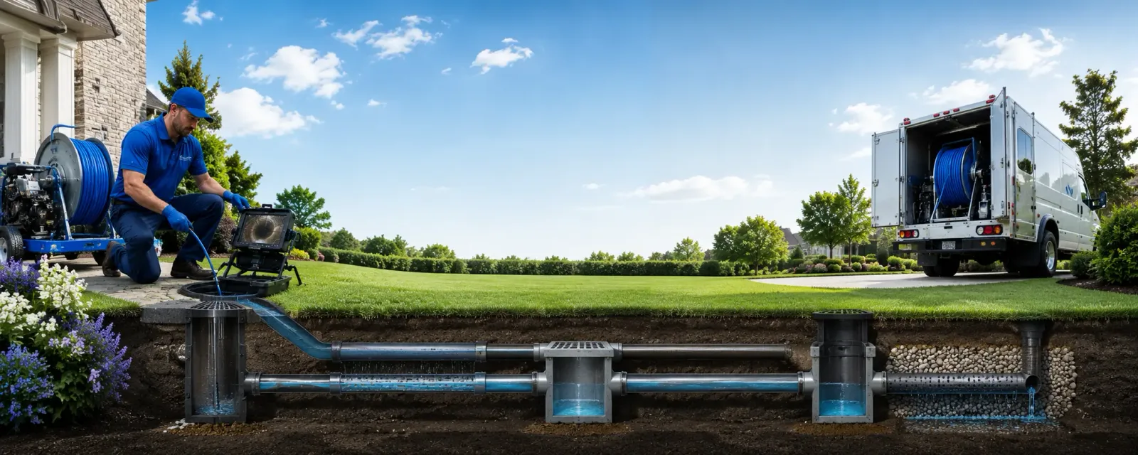 Outdoor drain cleaning information for Neponset, IL